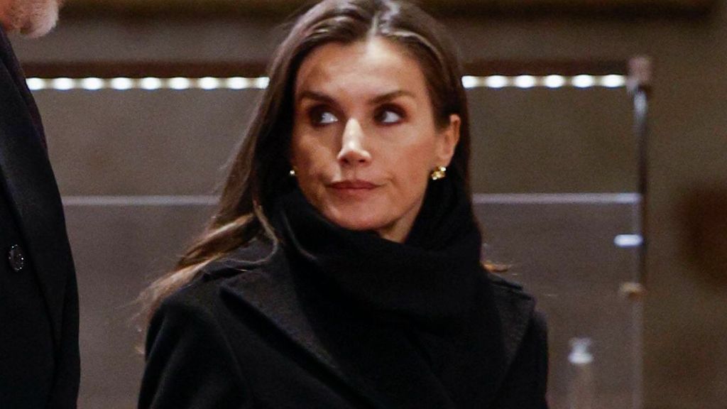 La reina Letizia, durante el funeral