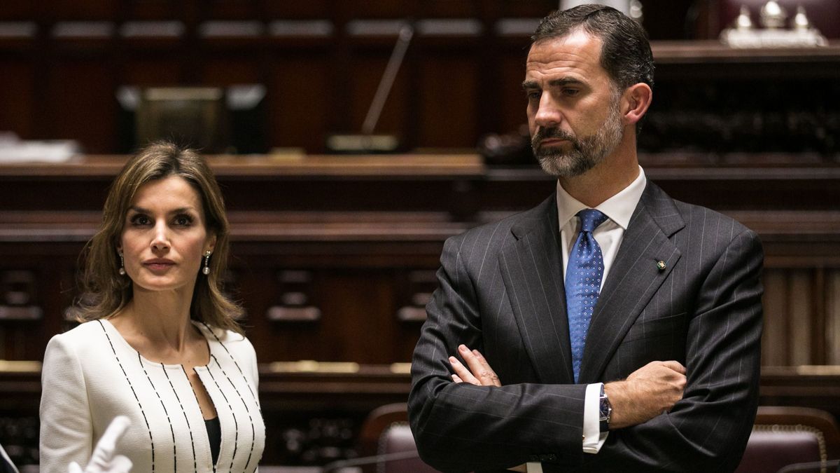 Letizia y Felipe durante su viaje de estado a Roma en 2014