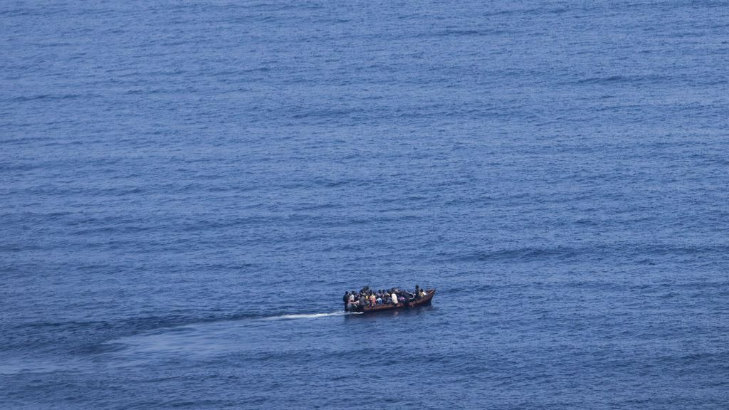 Migrantes cruzando el mediterráneo