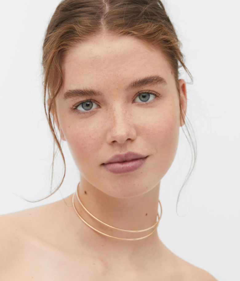 Choker dorado con doble vuelta