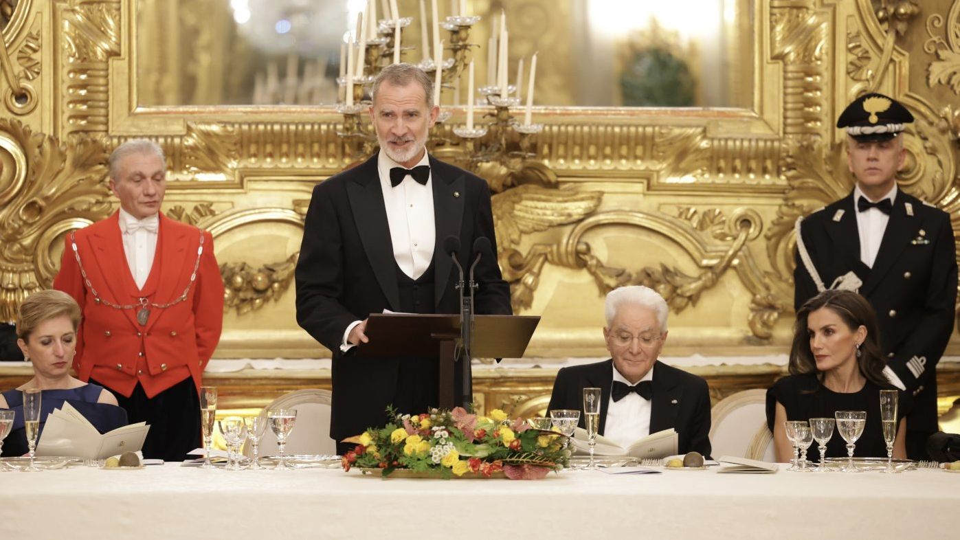 El rey durante su discurso.