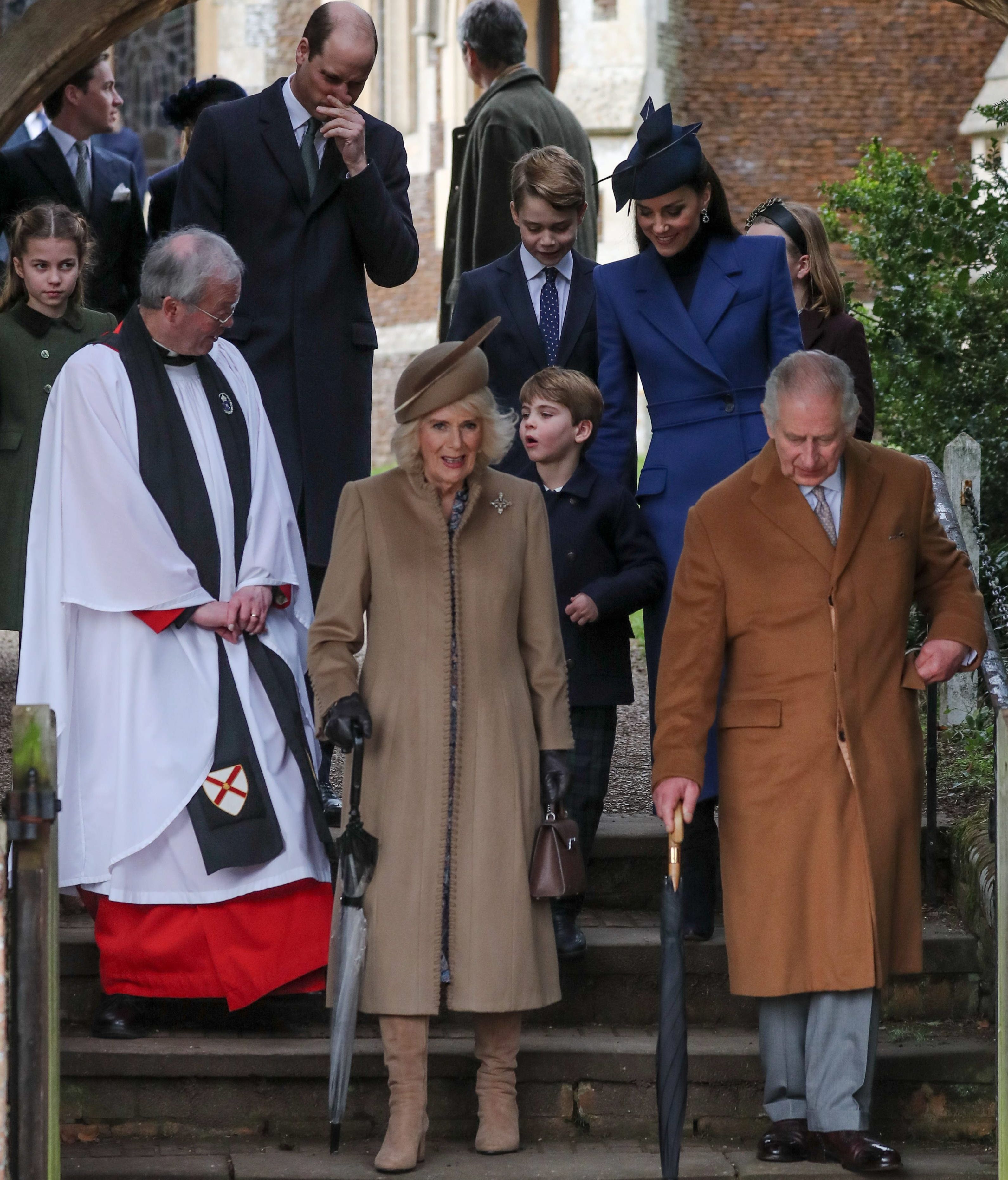 La familia real británica en Sandringham.