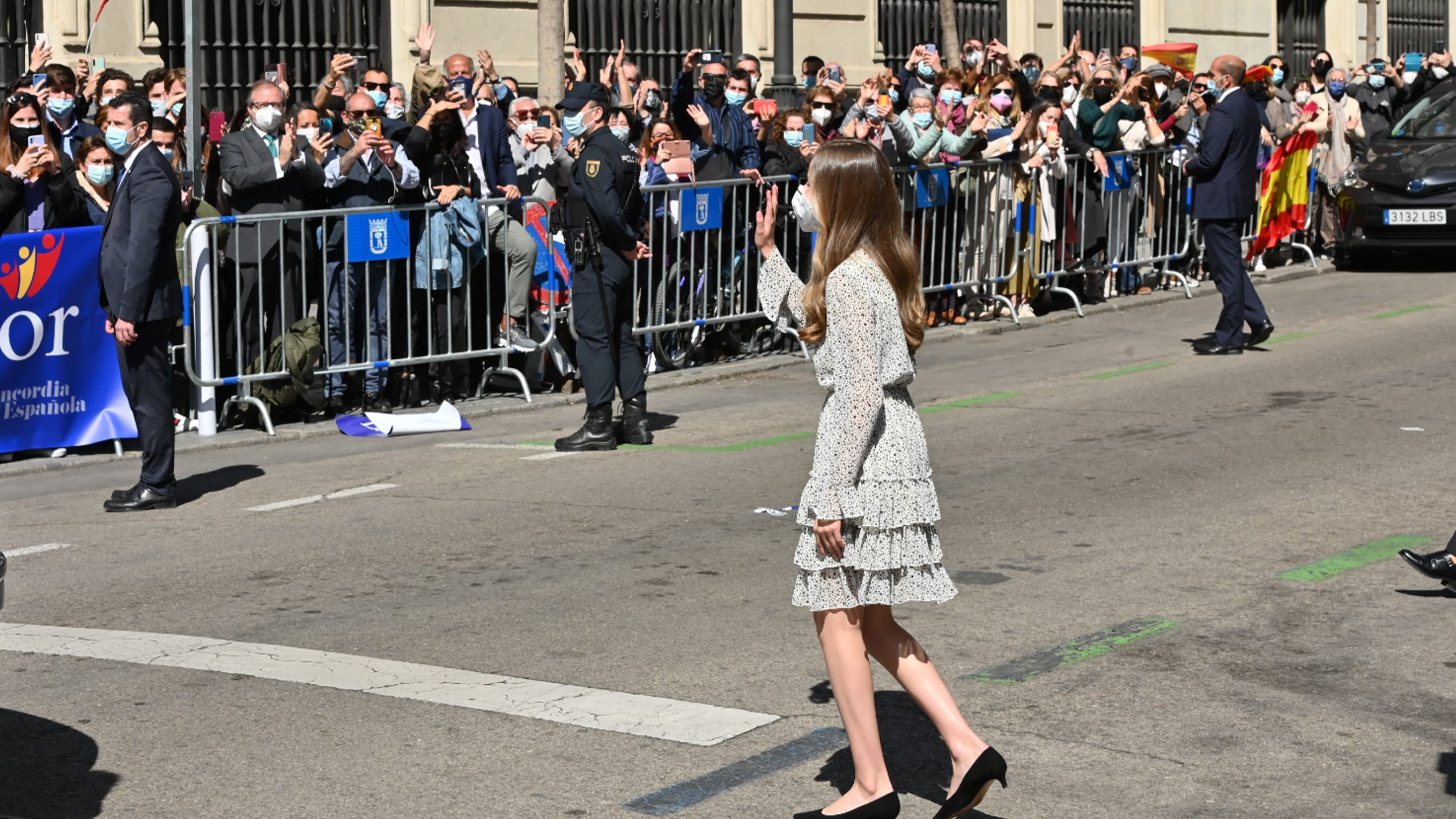 La princesa Leonor en su primer acto en solitario.