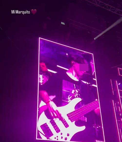 Marco, en el concierto de su padre Melendi