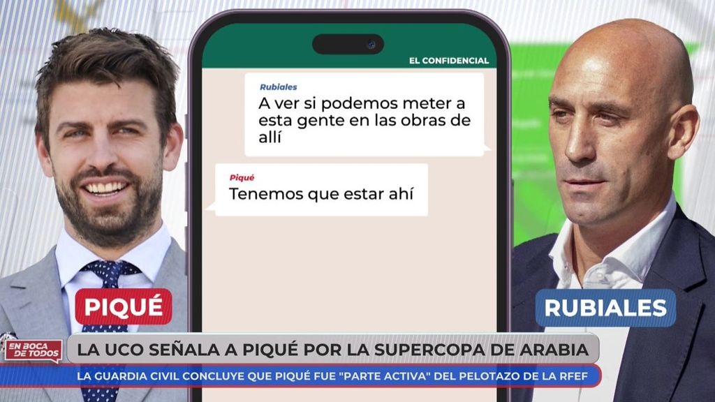 Mensajes entre Piqué y Rubiales