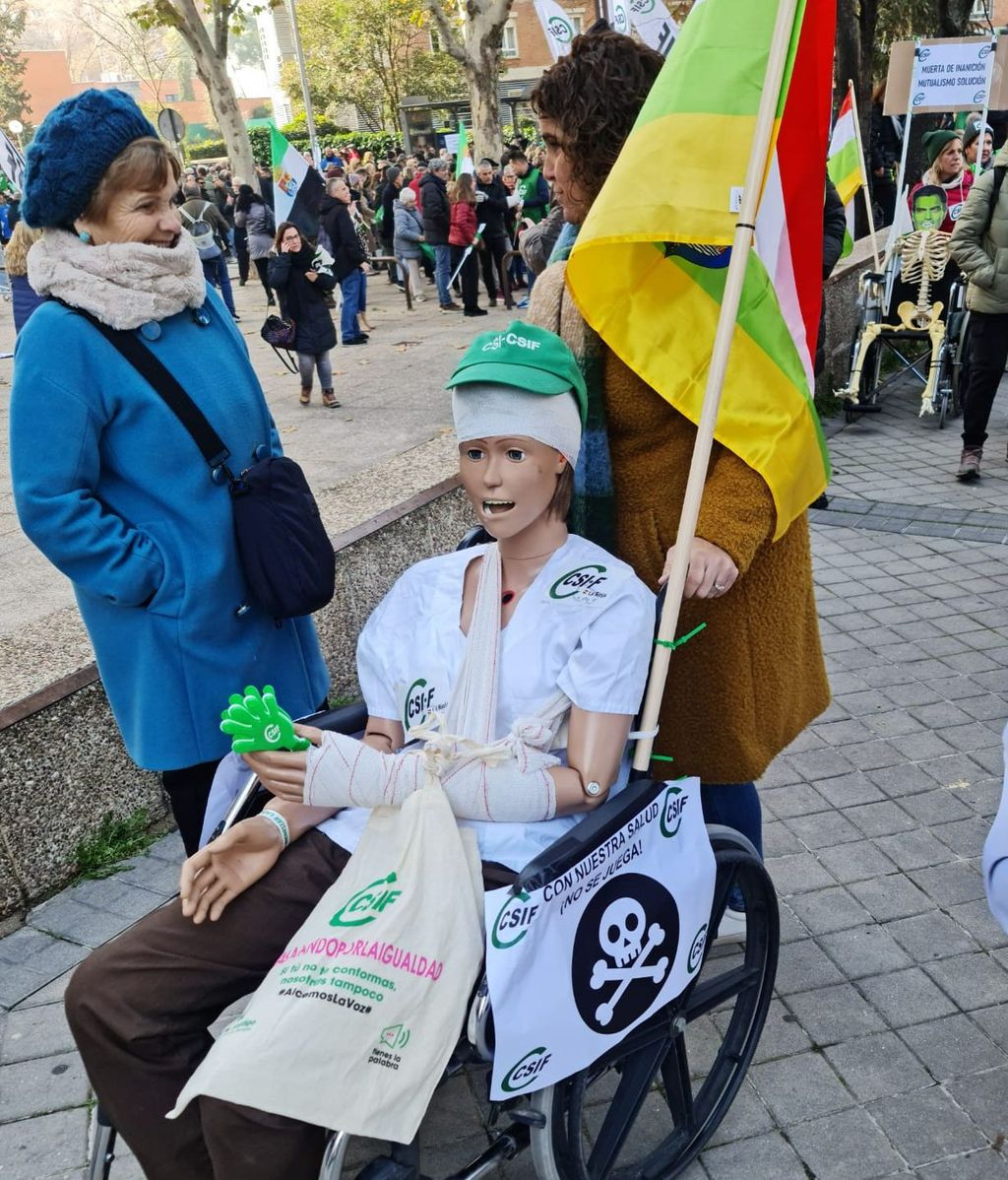 Manifestación en defensa de Muface en Madrid