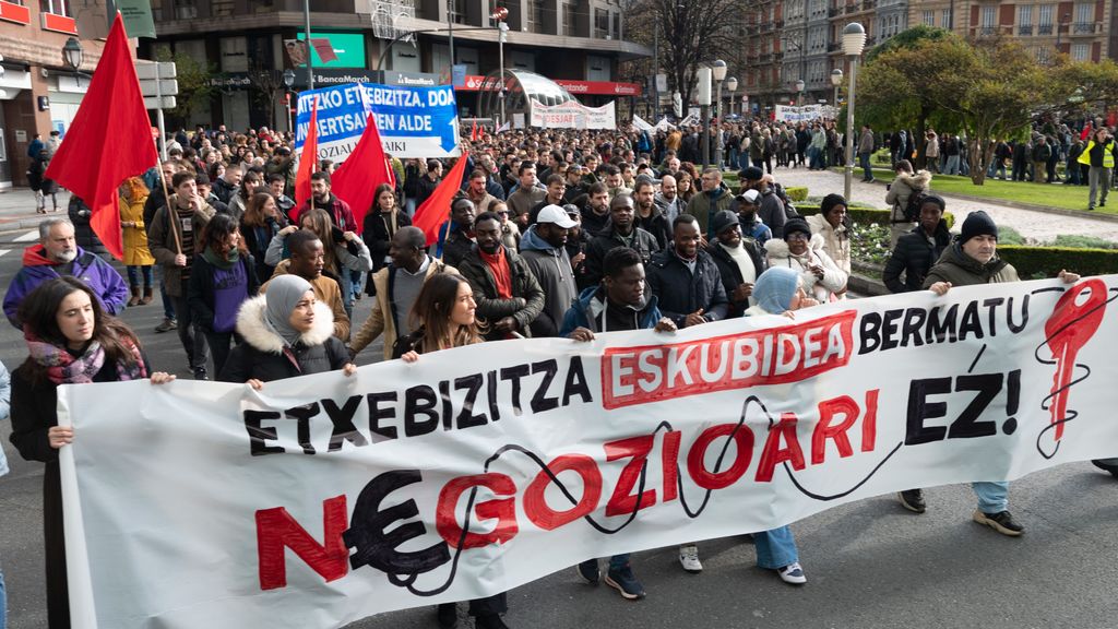 Manifestación por la vivienda en Bilbao