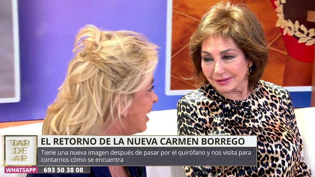 La reacción de Ana Rosa Quintana a la nueva imagen de Carmen Borrego: "Qué valiente has sido al contarlo"