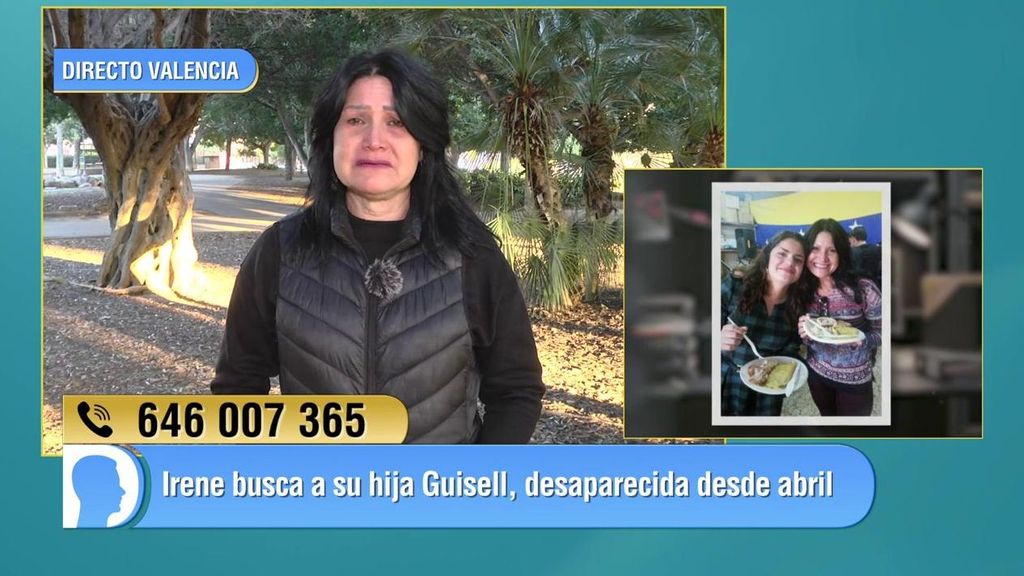 La desesperación de Irene, que busca a su hija desaparecida desde abril