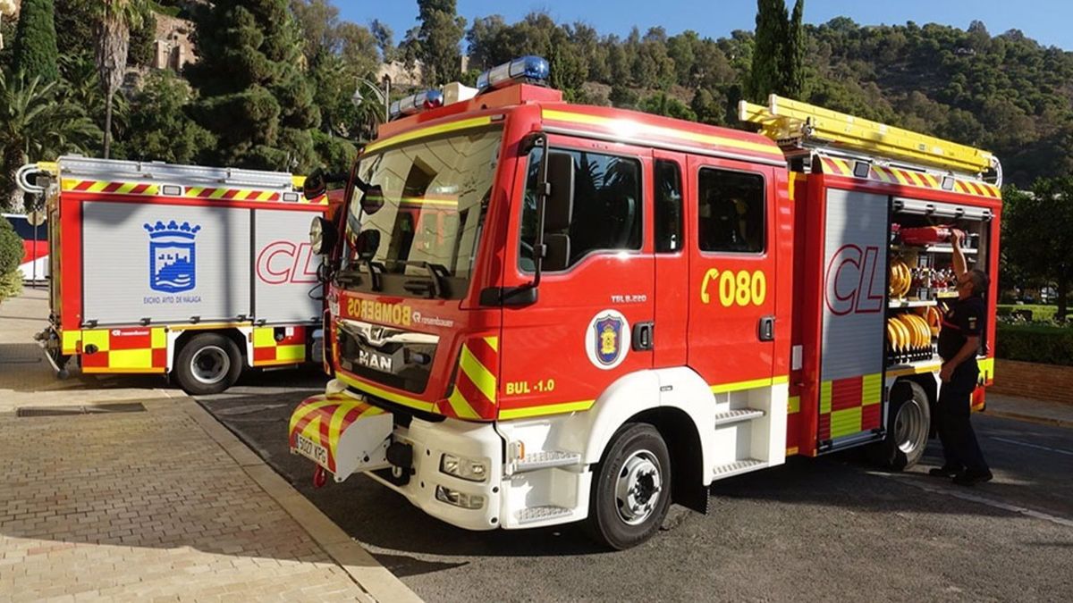 Vehículo de la flota de los bomberos del Ayuntamiento de Málaga