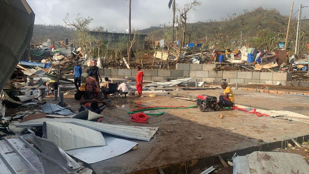 Imagen de la tragedia en Mayotte tras el ciclón