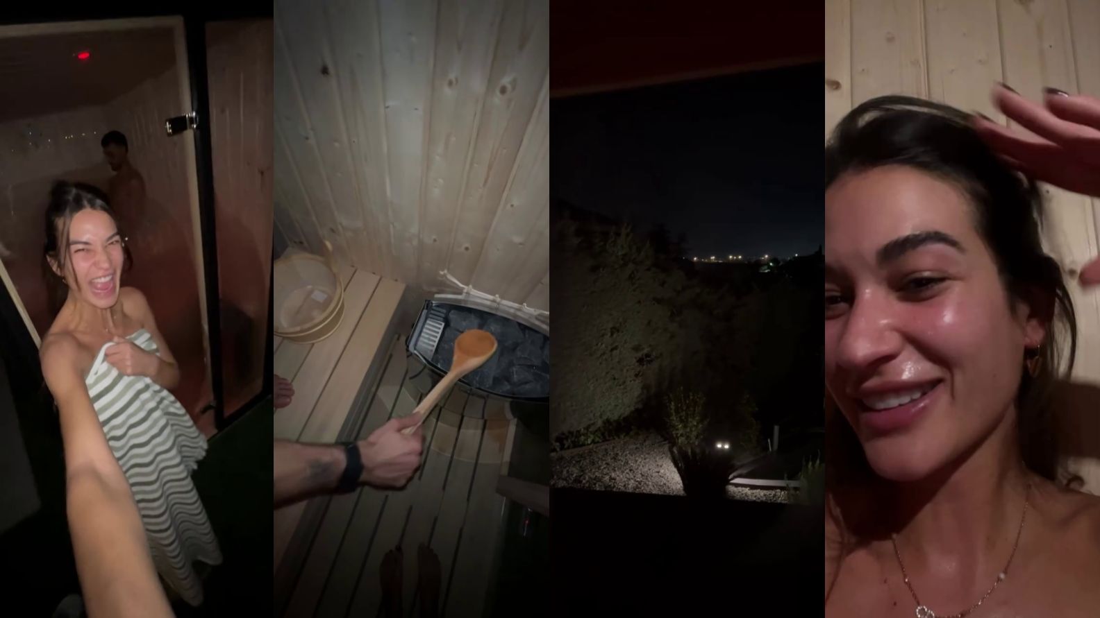 Estela Grande presume de su nueva sauna de jardín