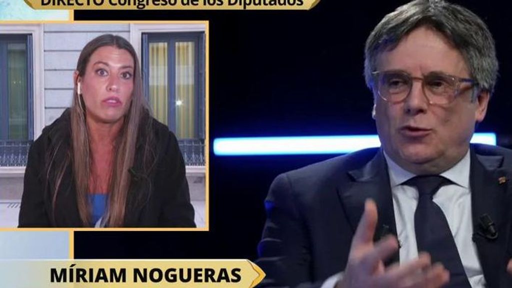 Míriam Nogueras, portavoz de Junts, ante el polémico "aviso" de Puigdemont a la legislatura de Sánchez: "No insinuó elecciones"