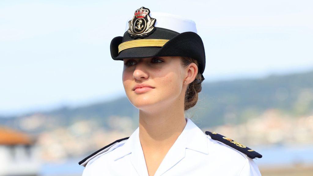 Leonor durante su formación en la Escuela Naval de Marín.