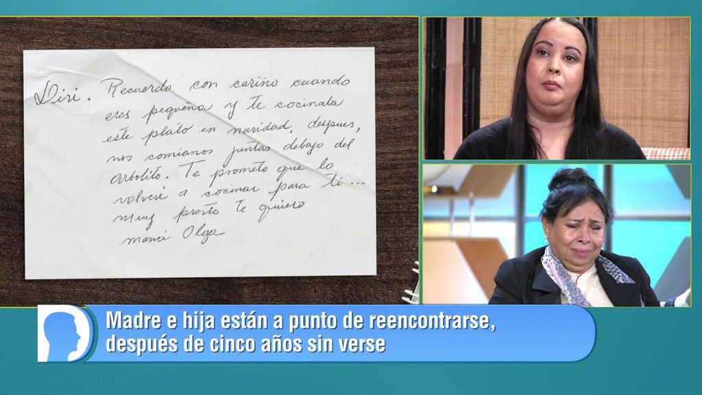 Mady lee una carta de su madre antes del reencuentro