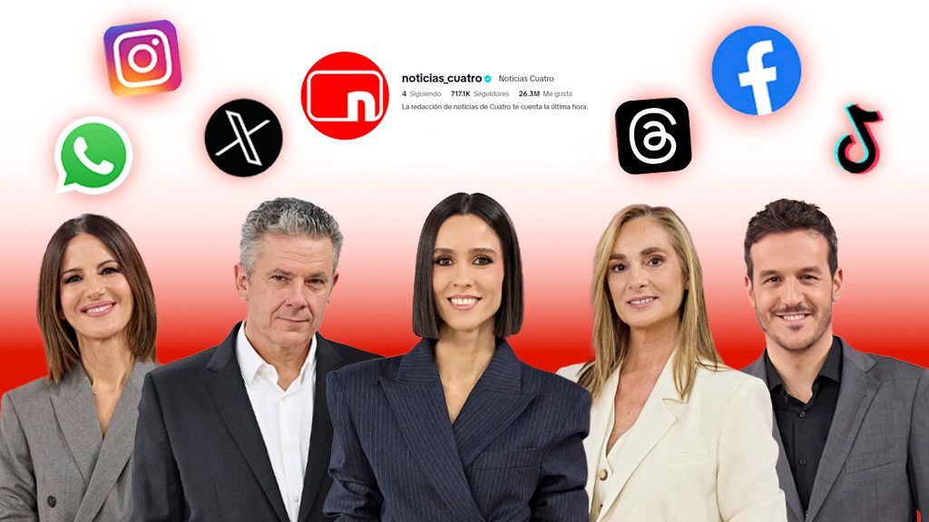 Noticias Cuatro amplía sigue creciendo en redes sociales