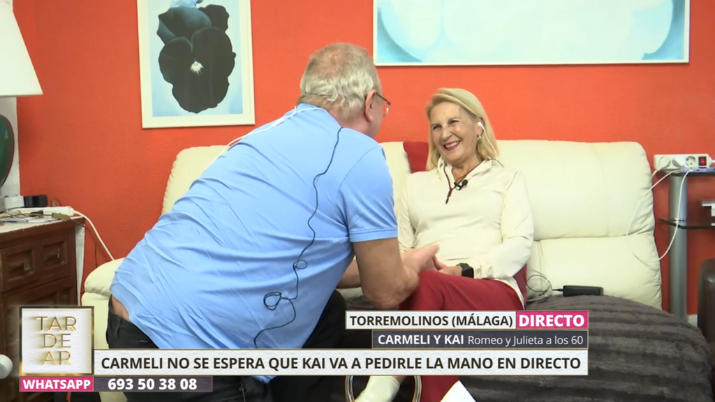 'TardeAR' presencia en directo la pedida de mano de Kai a Carmeli, una pareja de más de 60 años