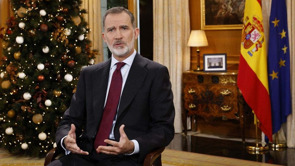 El rey Felipe en su discurso de Navidad de 2023.