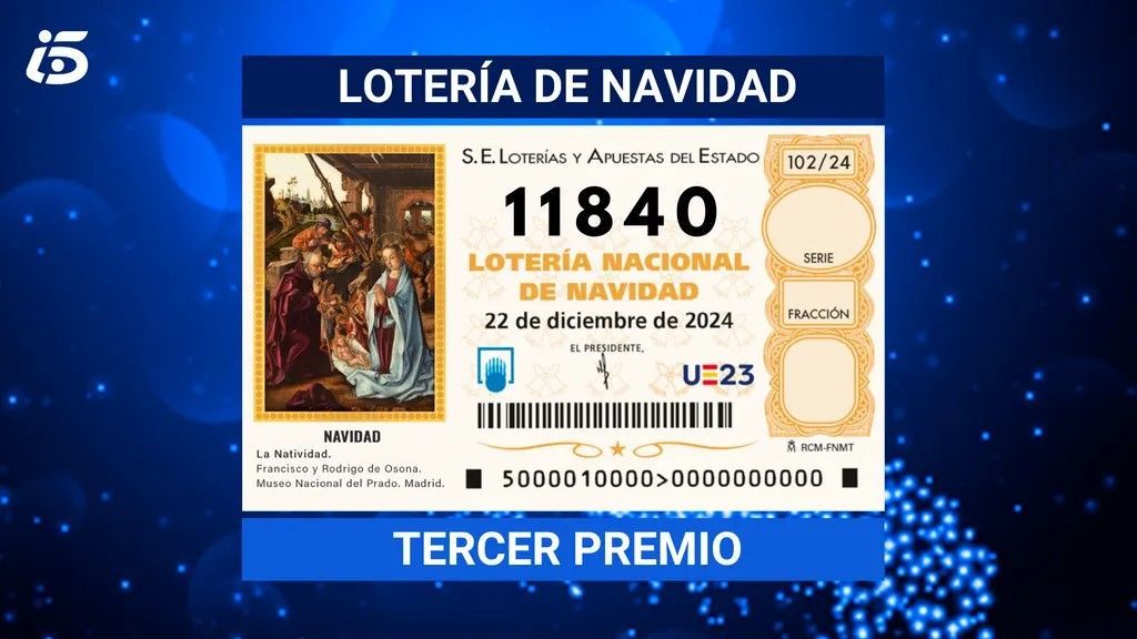 Tercer premio de la Lotería de Navidad.