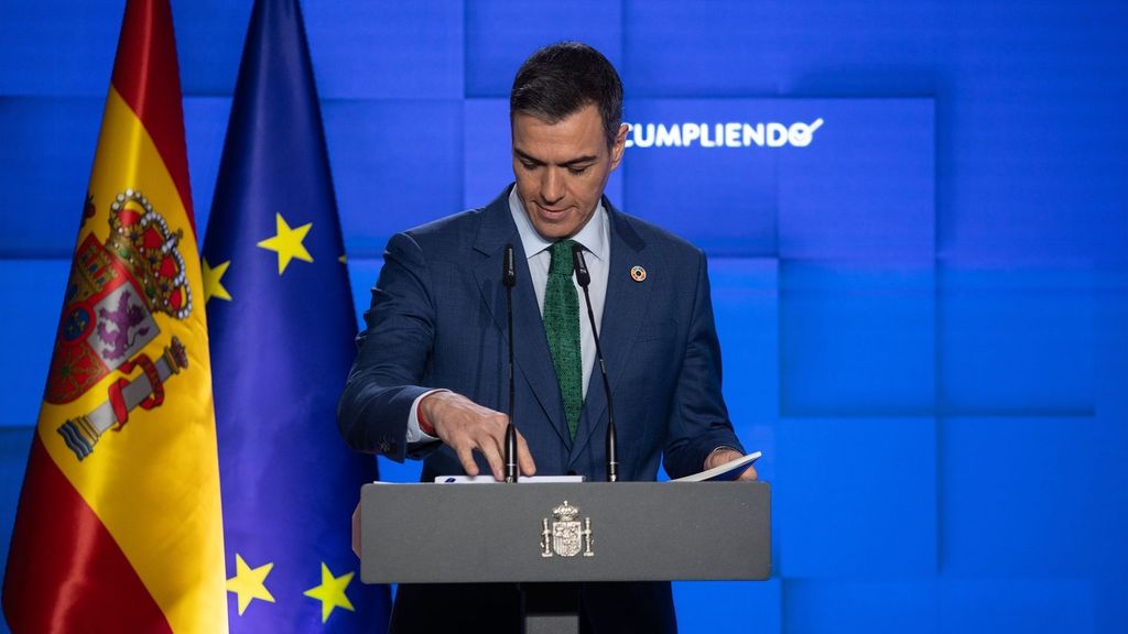 El presidente Gobierno Pedro Sánchez en rueda de prensa