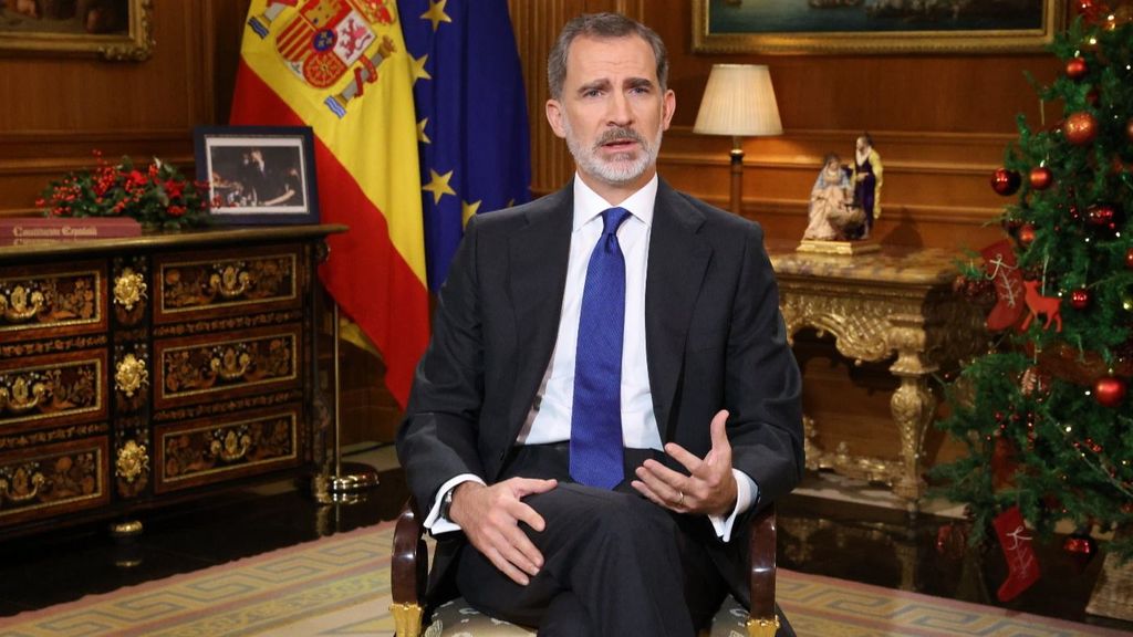 El rey Felipe VI en su discurso de Navidad de 2020.