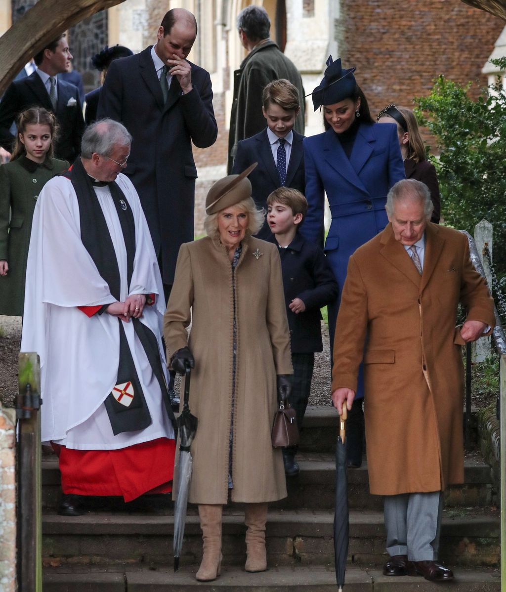 La familia real británica en Navidad.