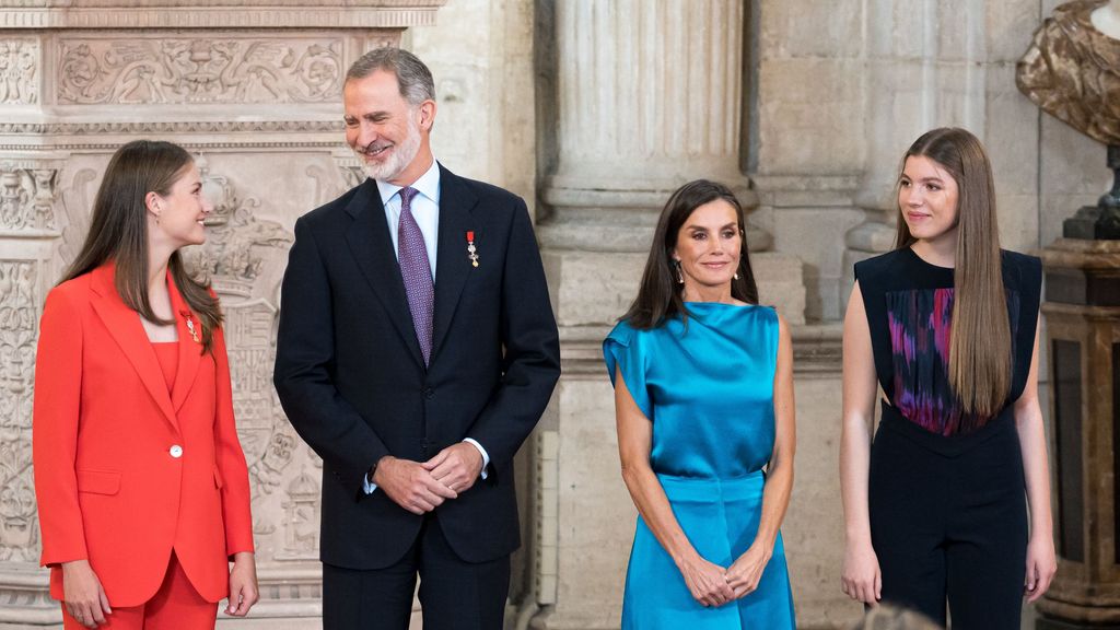 La familia real española en el X aniversario de la proclamación de Felipe VI.