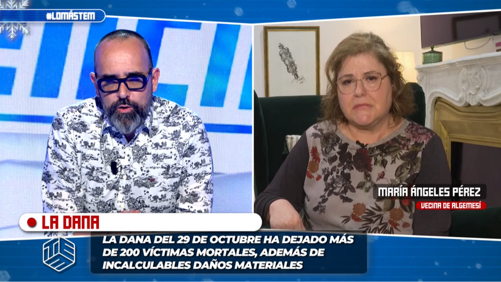 La tristeza de Mari Ángeles al recordar que ha perdido su casa tras la DANA: "Tenía un Belén... y ya no está"