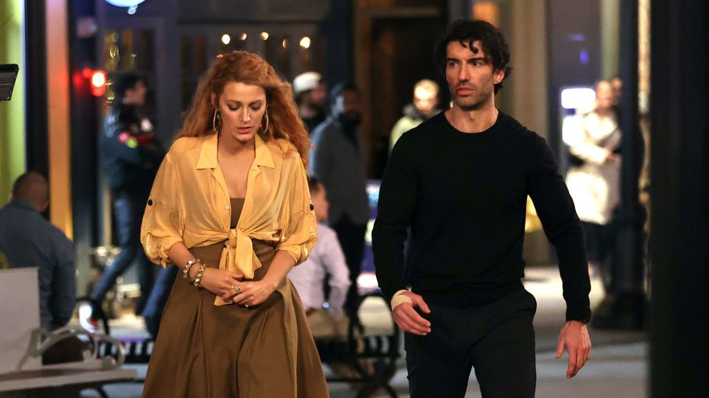 Blake Lively y Justin Baldoni en el rodaje del film.