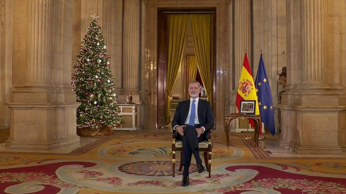 El rey Felipe VI pone en valor la Constitución de 1978 en el discurso de Navidad 2024