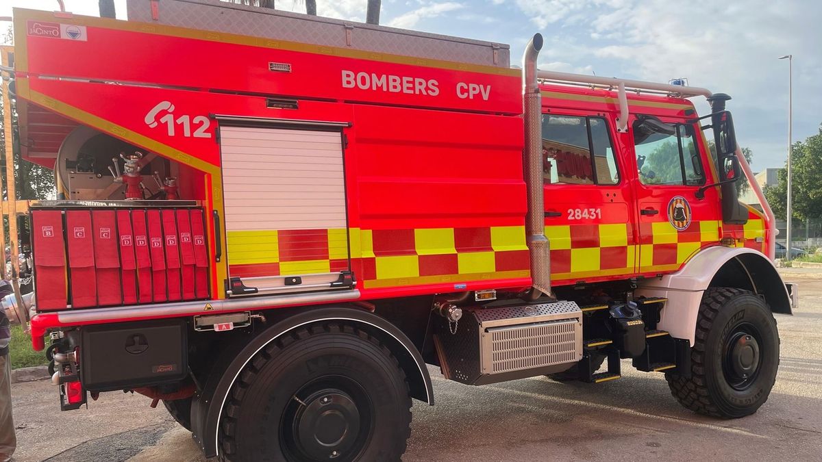 Un coche de bomberos de la Comunidad Valenciana.