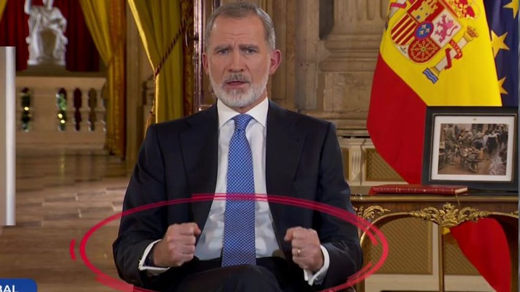 La comunicación no verbal de Felipe VI durante el discurso