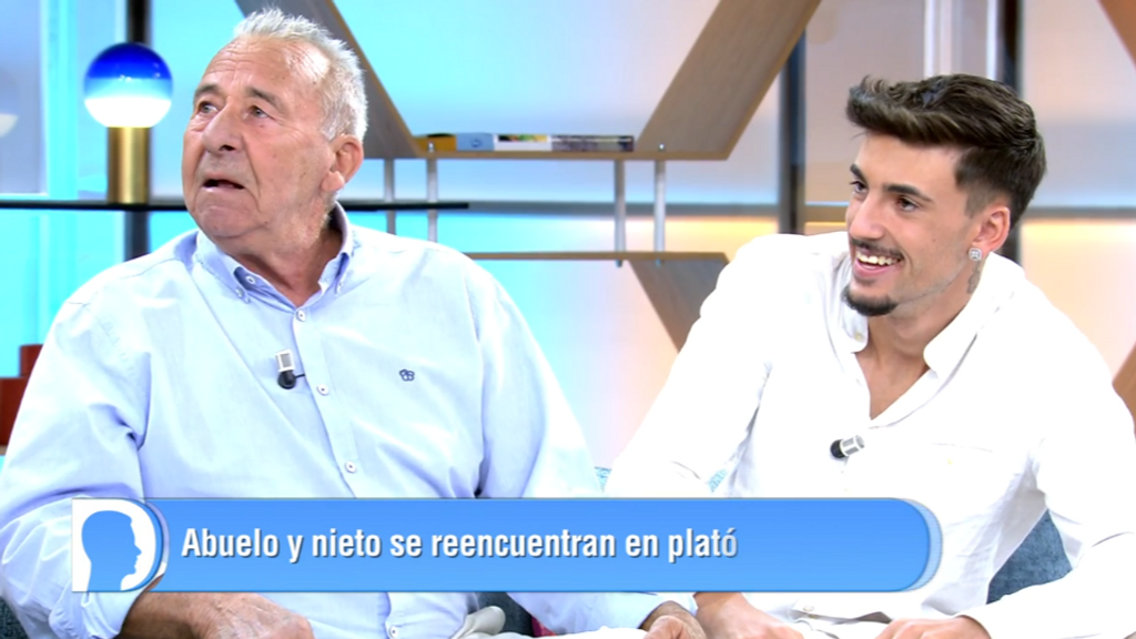 Abuelo y nieto se reencuentran en el plató de 'El diario de Jorge'