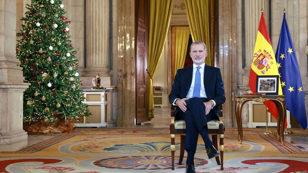 El rey Felipe en el Palacio Real en su discurso.