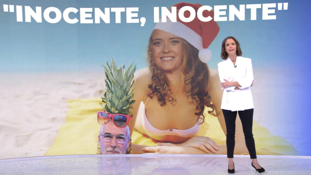 La inocentada del equipo de 'Informativos Telecinco' a María Casado en pleno directo: "Qué mona..."