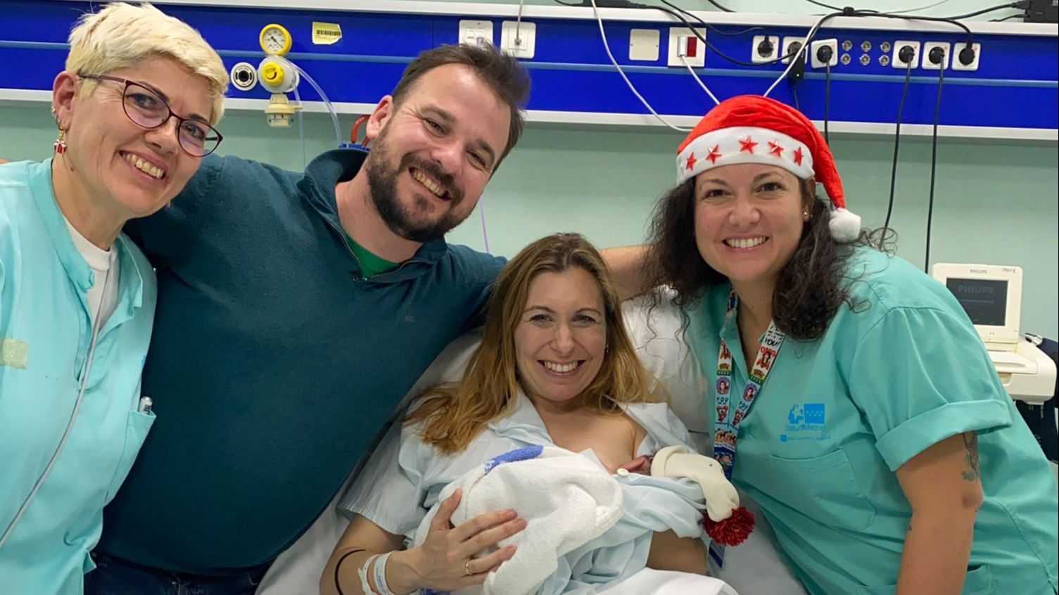 Lucía, nacida en Madrid, la primera bebé española de 2025