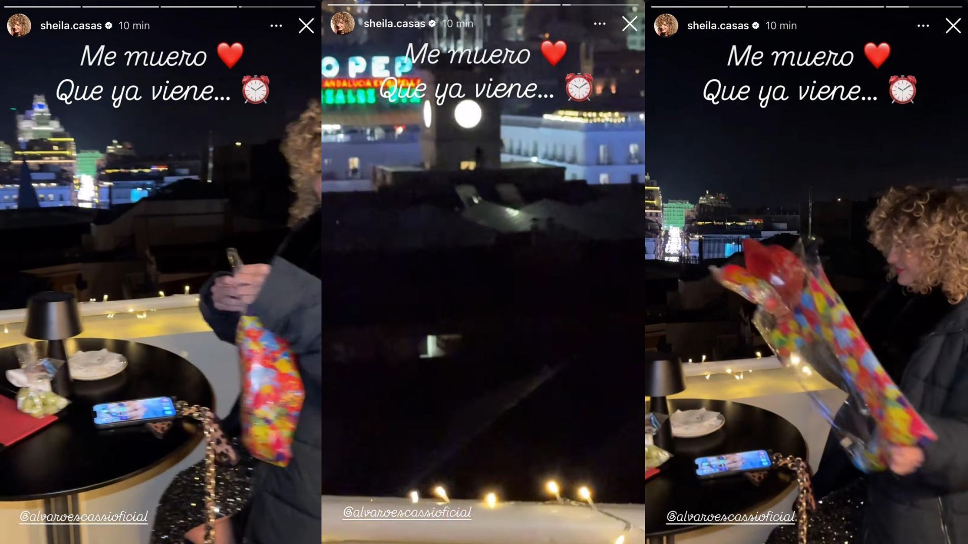La Nochevieja de Sheila Casas y Álvaro Muñoz Escassi.