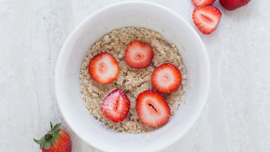 Porridge con fresas