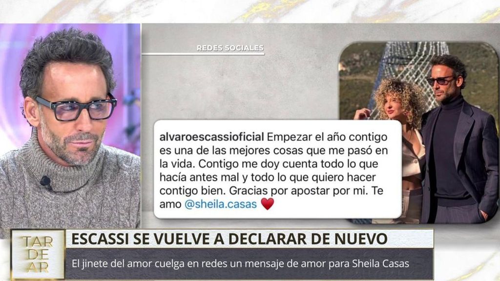 La nueva declaración de amor de Álvaro Muñoz Escassi a Sheila Casas por Año Nuevo