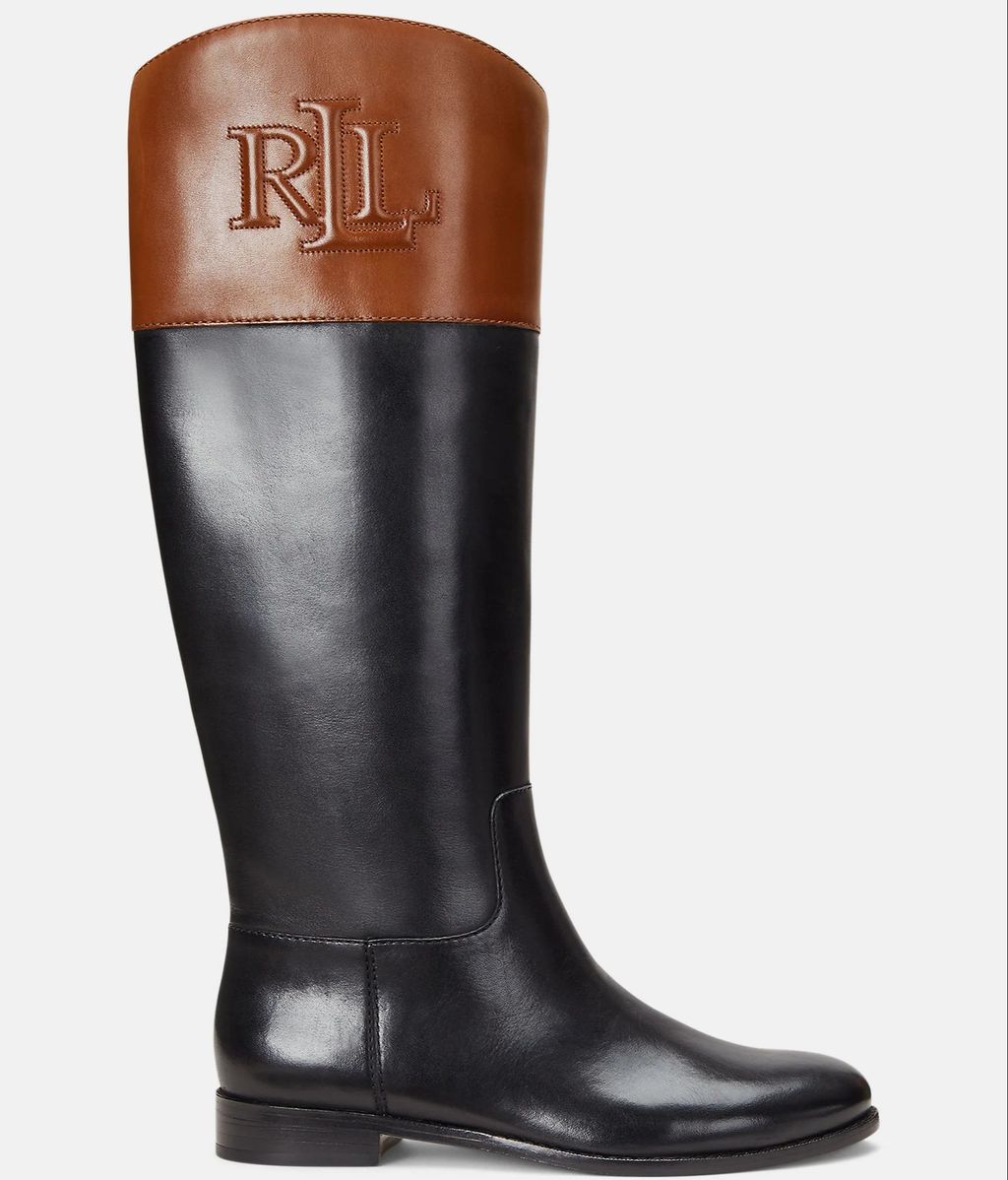 Botas de piel bicolor de Ralph Lauren