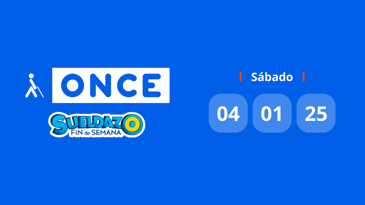 Resultado Sueldazo de la ONCE: comprobar el número premiado hoy sábado 4 de enero de 2025