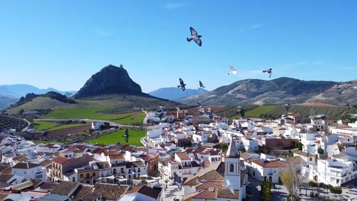 Vista aérea del municipio de Pruna (Sevilla)