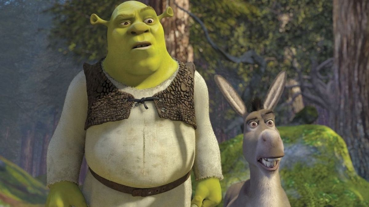 Shrek y Asno en un momento de la película