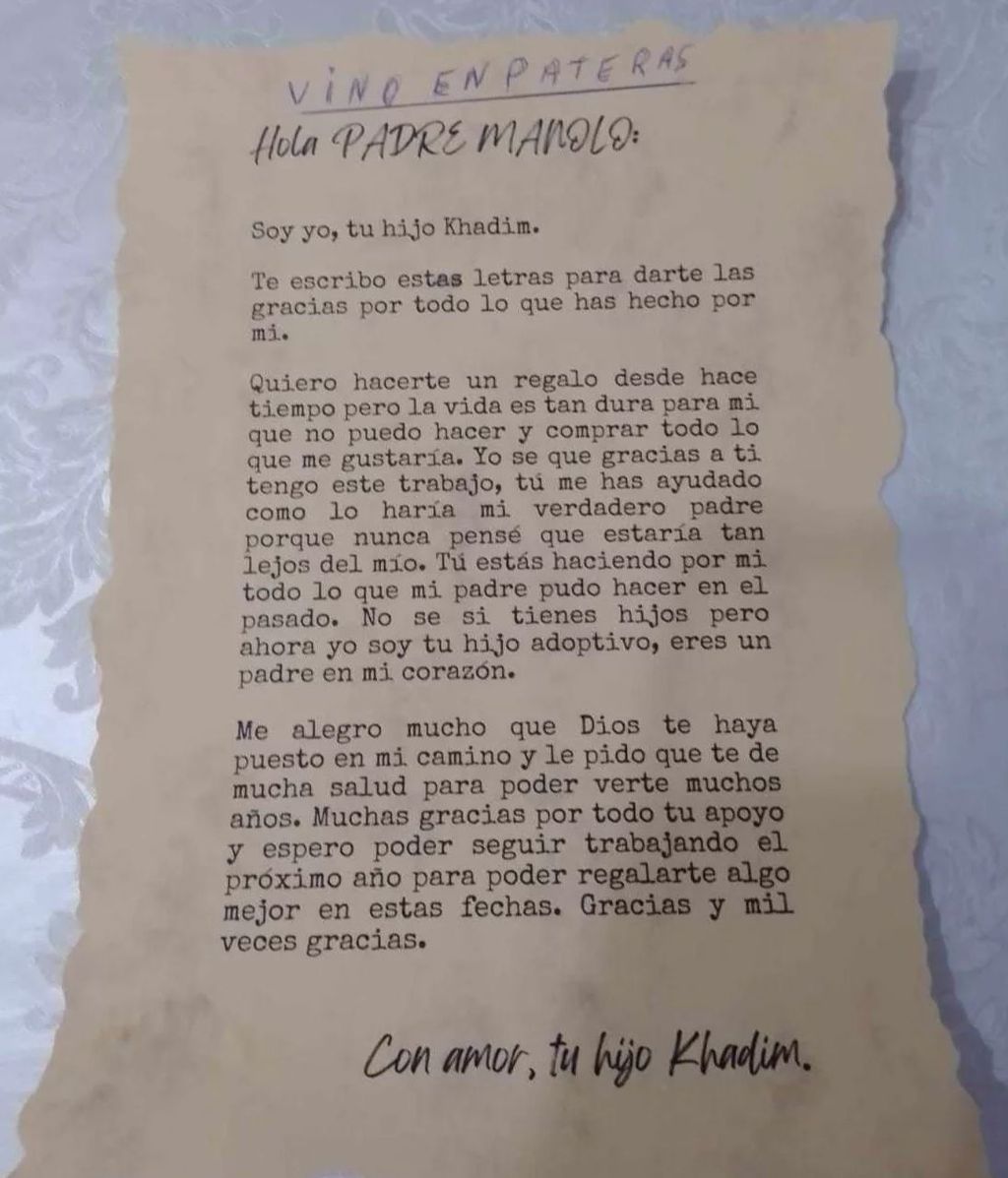 La carta de Khadim