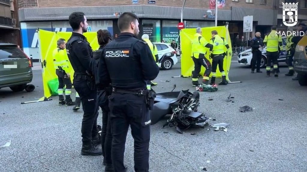 Accidente de moto en Madrid