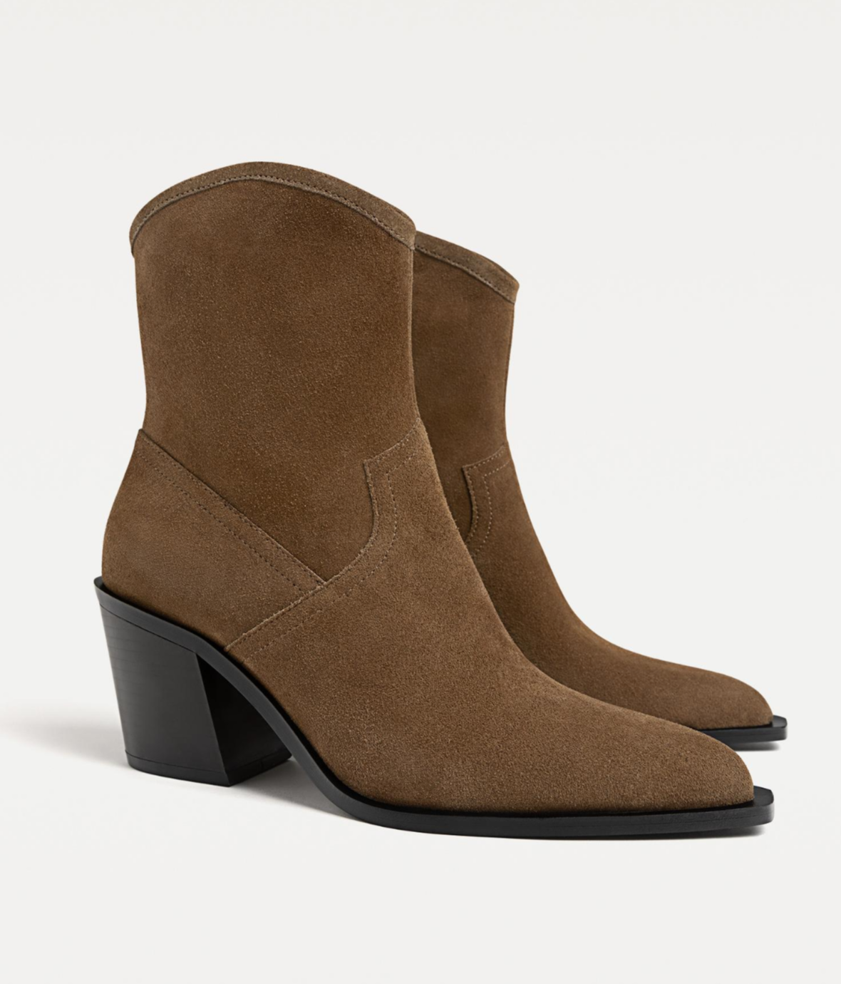 Botines de serraje en marrón