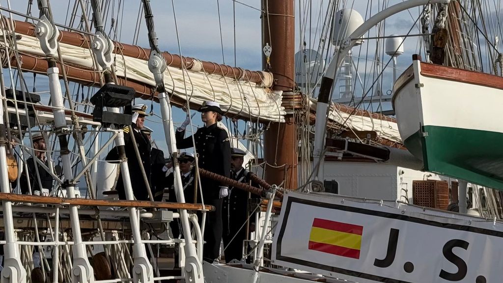 Leonor, a bordo del Juan Sebastián Elcano