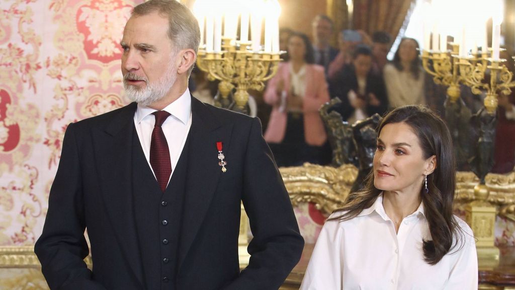 Letizia y Felipe, en el Palacio Real