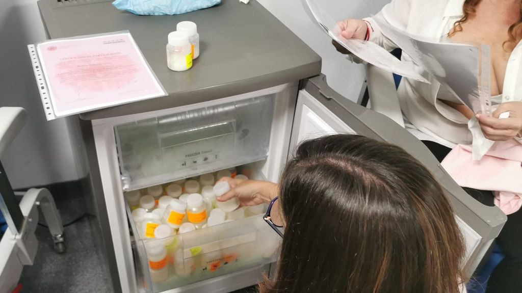 Muestras de leche materna recogidas en el Hospital Materno Infantil Princesa Leonor de Almería