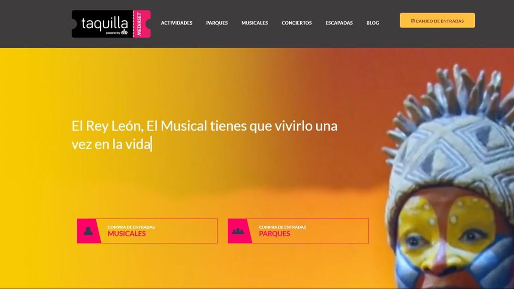 ¡No te pierdas la nueva web de Taquilla Mediaset!